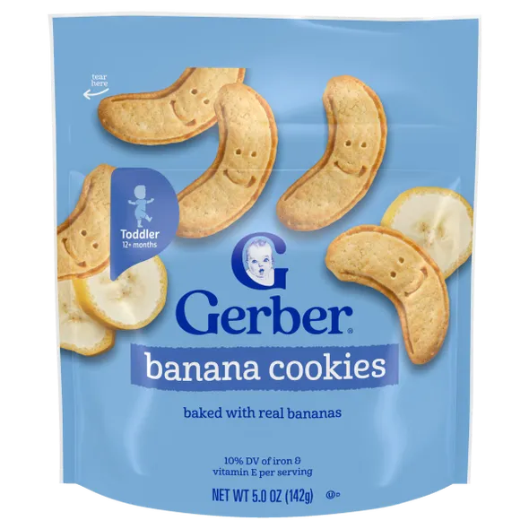 Gerber Banana Cookies Toddler Snacks 12+ months - 142g