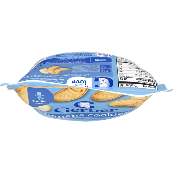 Gerber Banana Cookies Toddler Snacks 12+ months - 142g