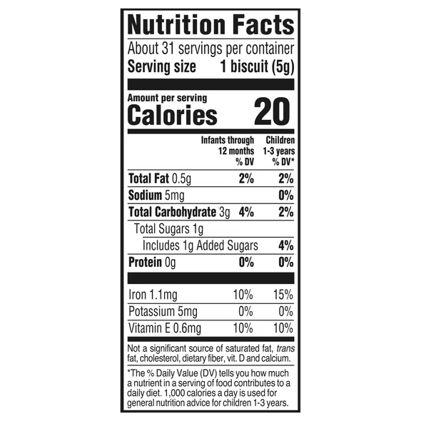 Gerber Arrowroot Cookies Baby Snacks 10 Plus Months 155g