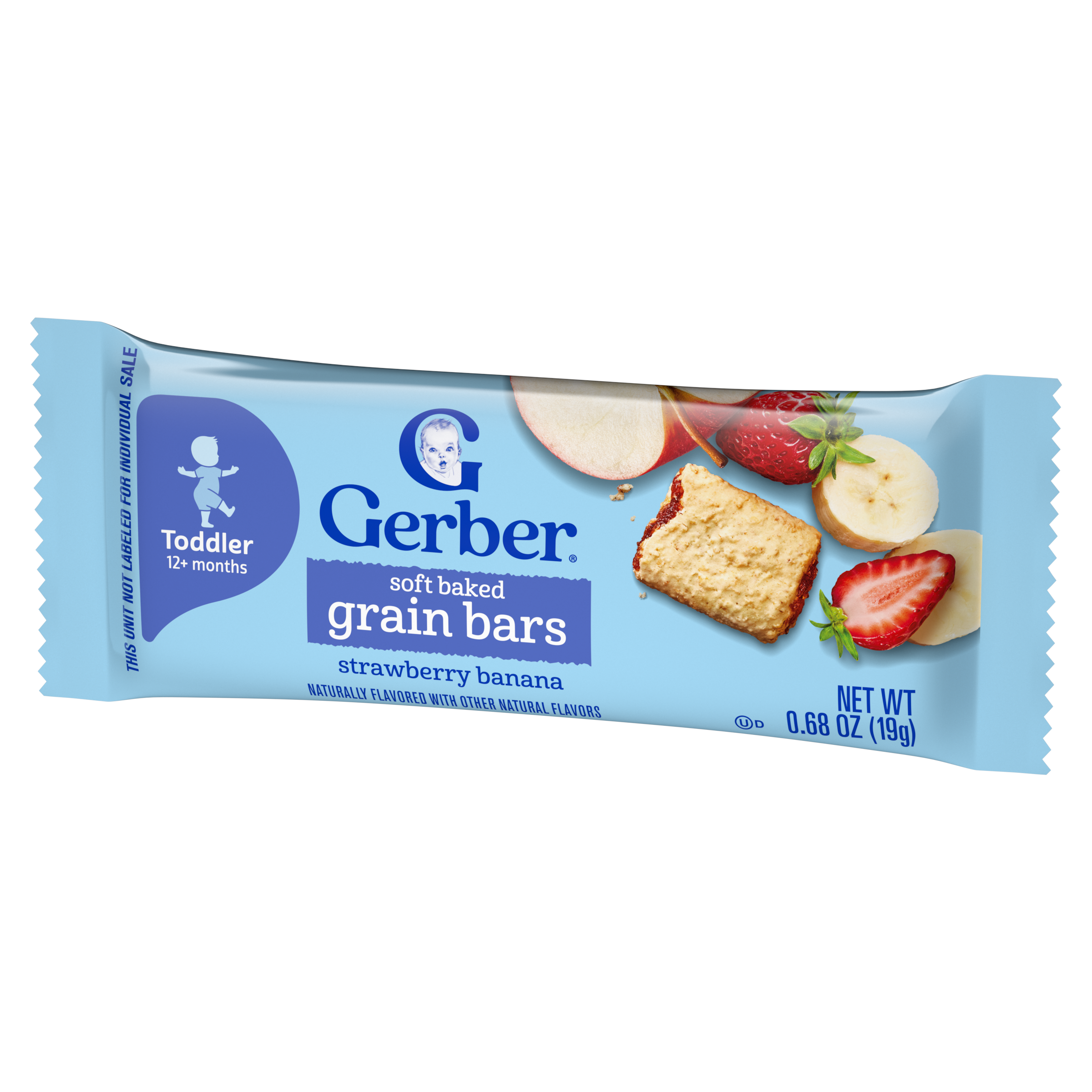 Gerber Strawberry Banana Soft Baked Grain Bars for Toddlers 12 plus Months