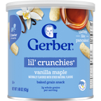 Gerber Lil’ Crunchies® Vanilla Maple snacks for baby Crawler 8+ months