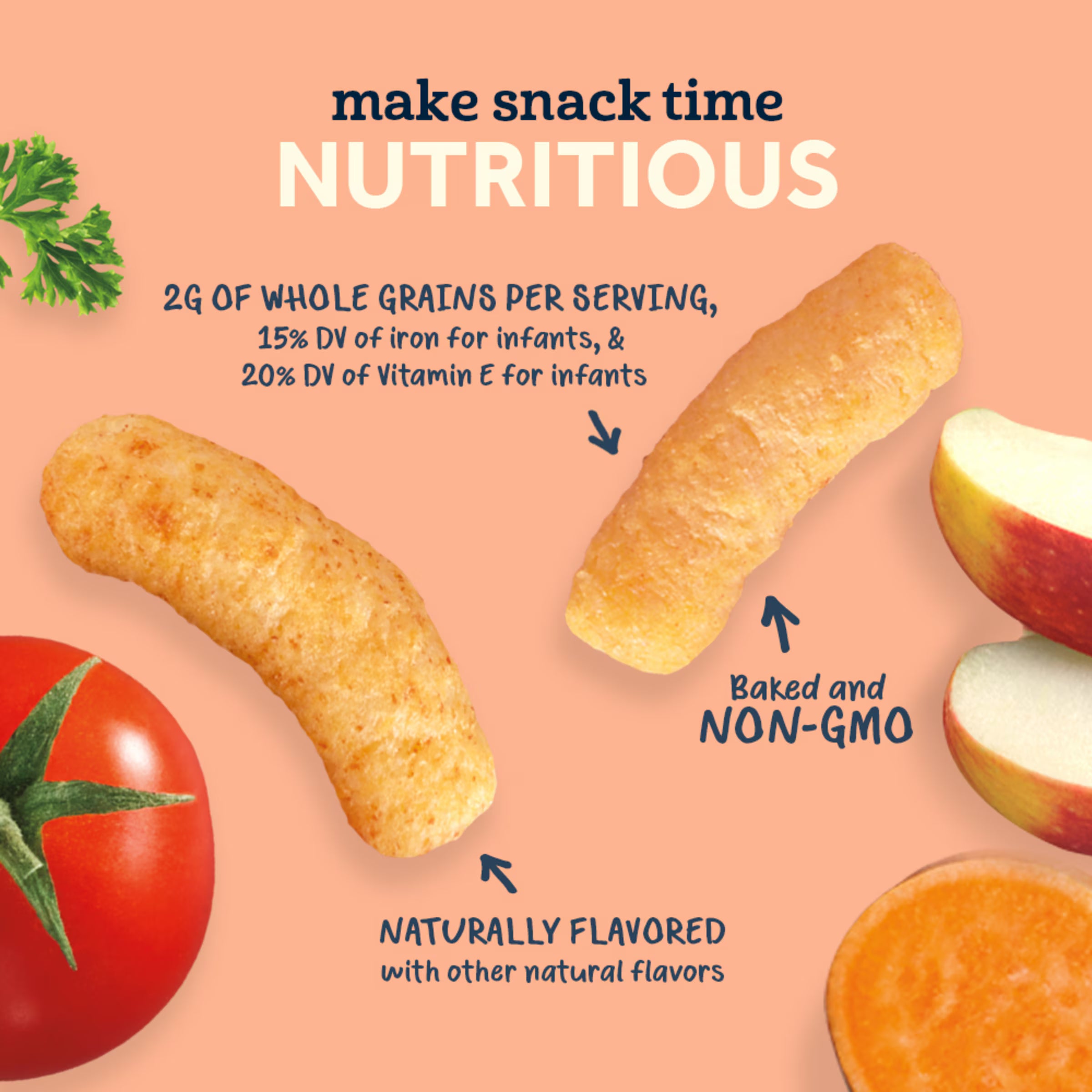 Gerber Lil’ Crunchies® Vanilla Maple snacks for baby Crawler 8+ months