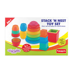 Giggles Stack N nest Toy Multicolour 3 in 1 giftset Develops motor skills 6 months above Infant and Preschool