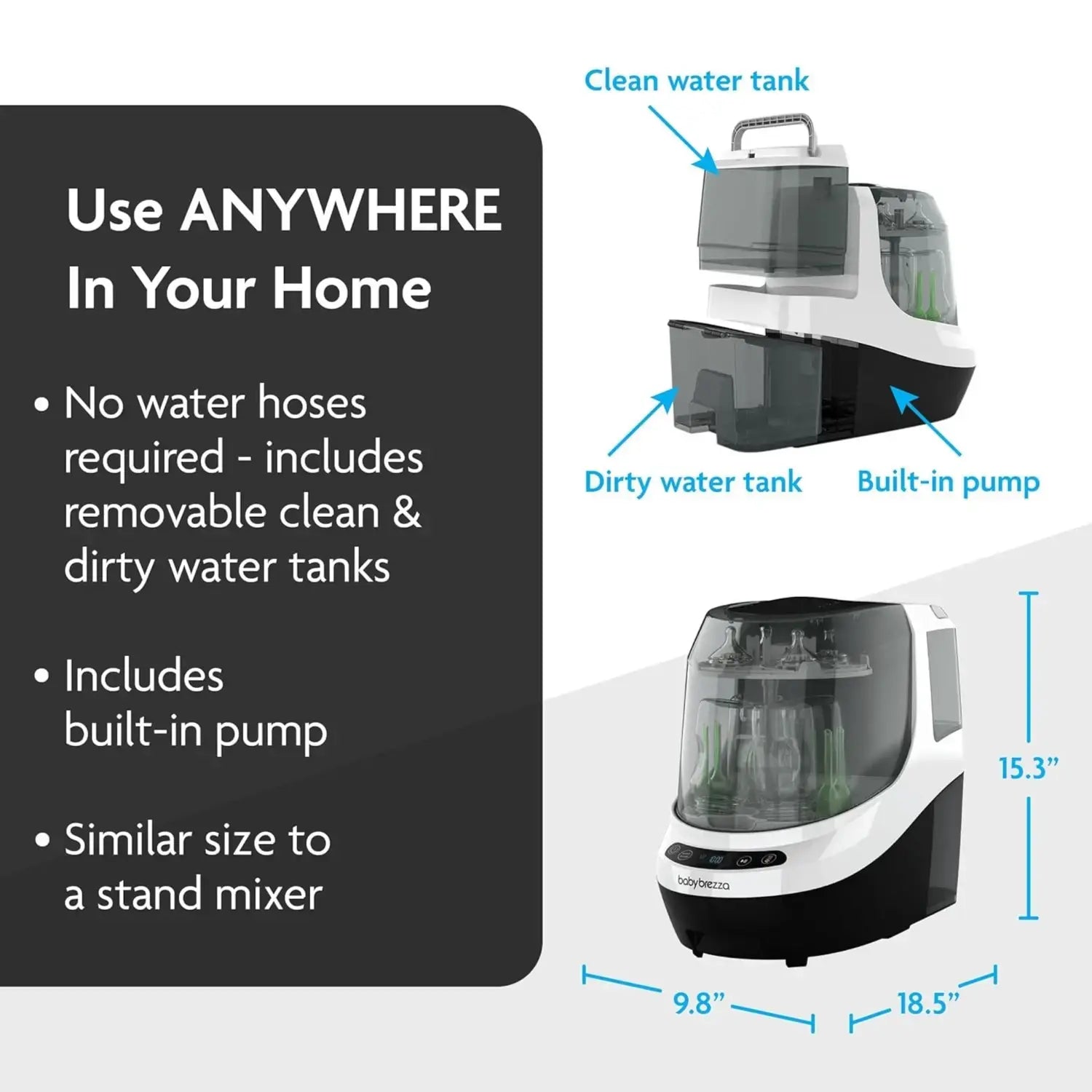 Baby Brezza Bottle Washer Pro All In One Washer Sterilizer Dryer