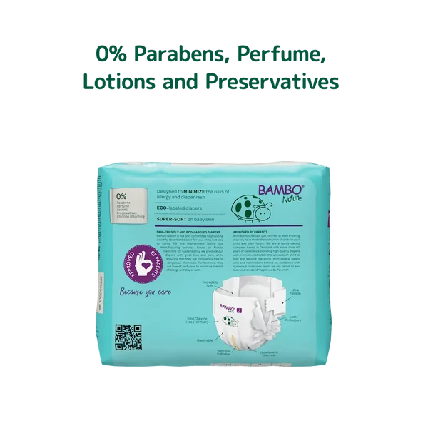 Bambo Nature Diapers Size 2 Small 3 to 6kg 30 Count