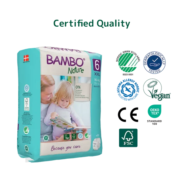 Bambo Nature Diapers Size 6 Xxl 16 Plus kg 20 Count