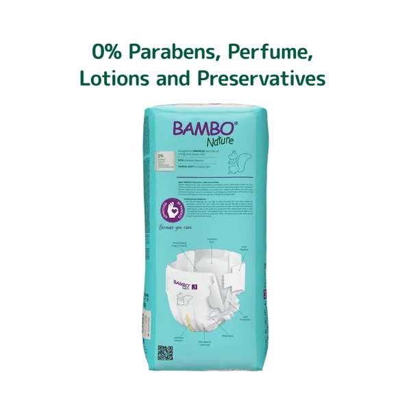 Bambo Nature Diapers Size 3 Medium 4 to 8 kg 52 Count