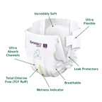Bambo Nature Diapers Size 5 Xl 12 to 18 kg 44 Count