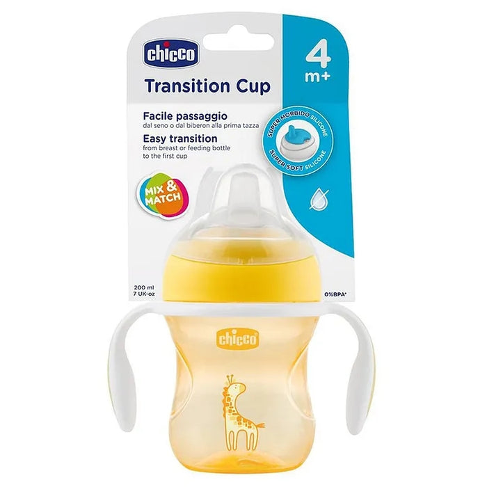 Chicco Transition Cup With Soft Silicone Spout Pink 200 ml Print May Vary