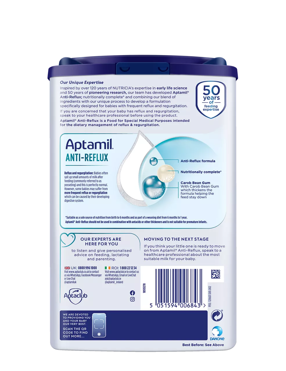 Aptamil Anti Reflux Formula Baby Milk Powder 800g