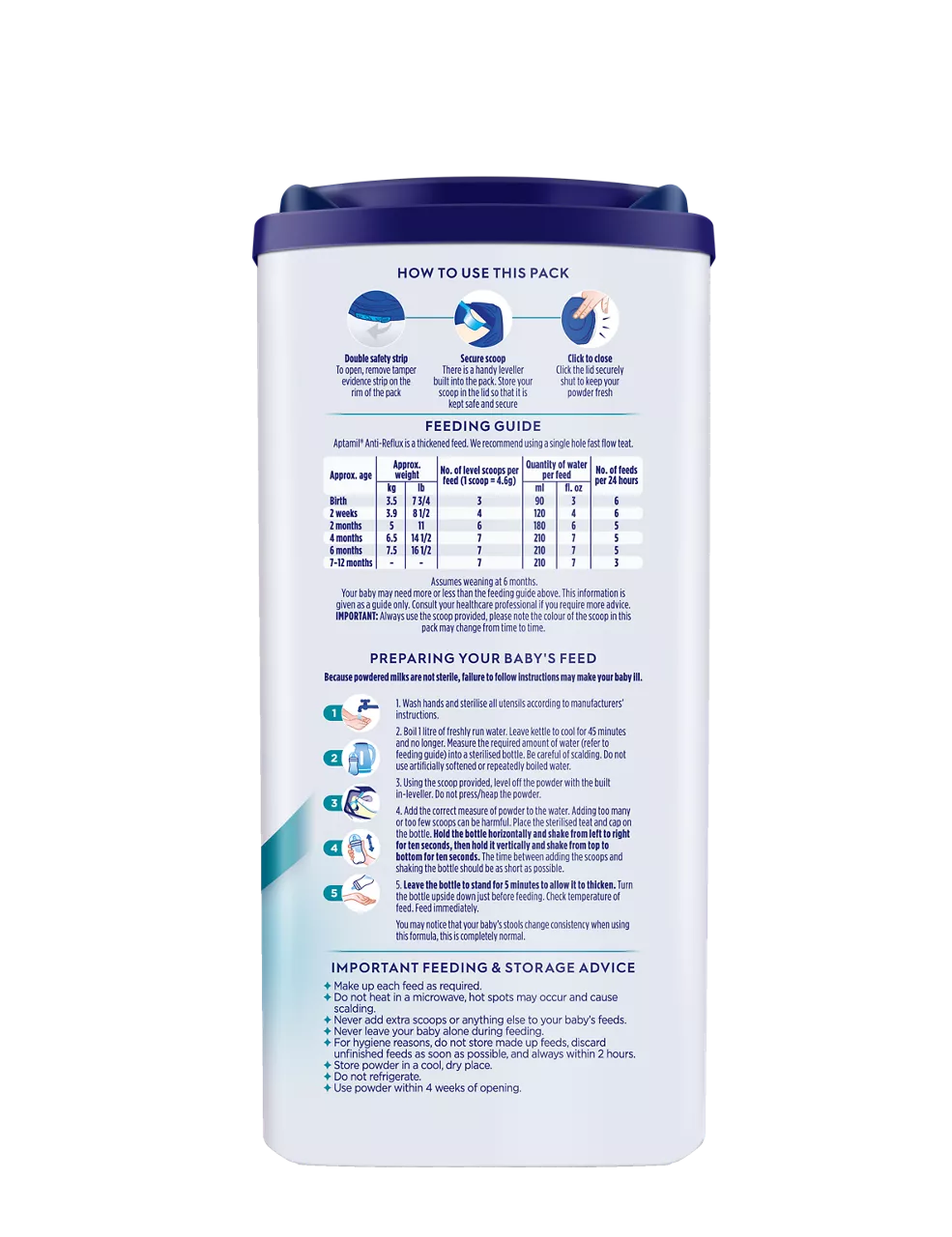 Aptamil Anti Reflux Formula Baby Milk Powder 800g