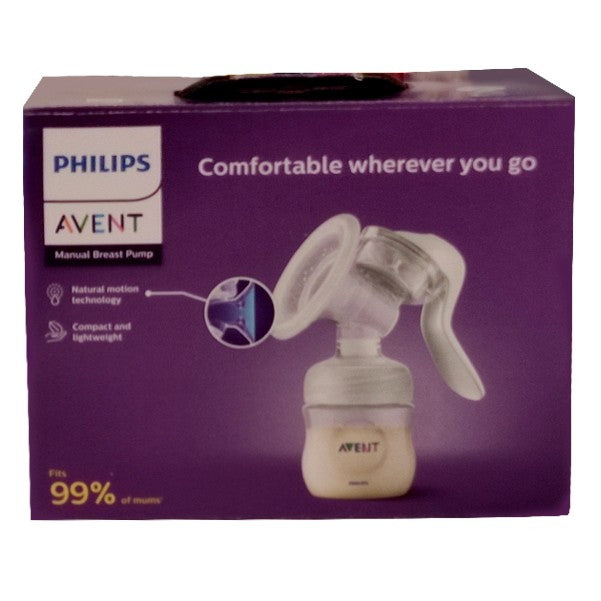 Philips Avent BPA Free Comfort Manual Breast Pump, soft petal shape massage cush