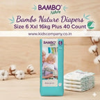 Bambo Nature Diapers Size 6 Xxl 16kg Plus 40 Count