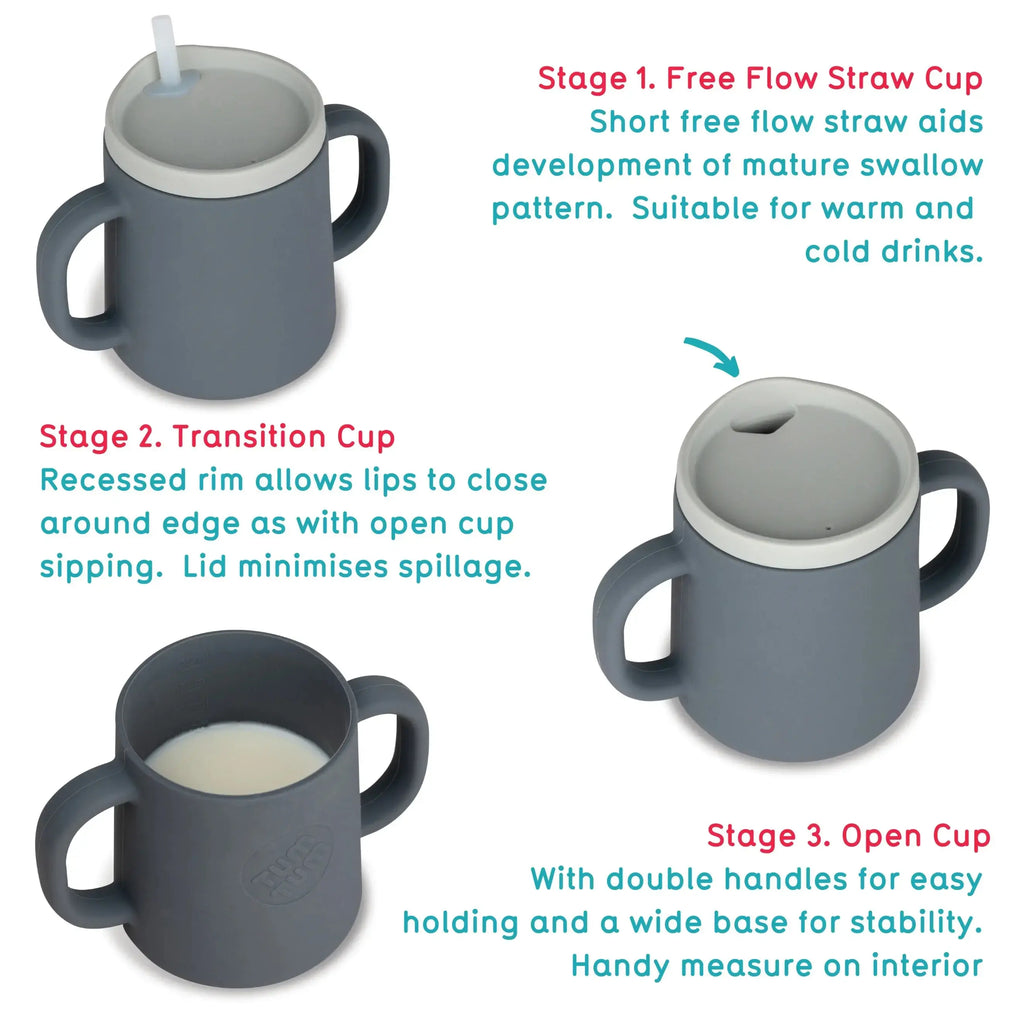Tum Tum 3 Way Trainer Cupfree Flow Grey 180ml