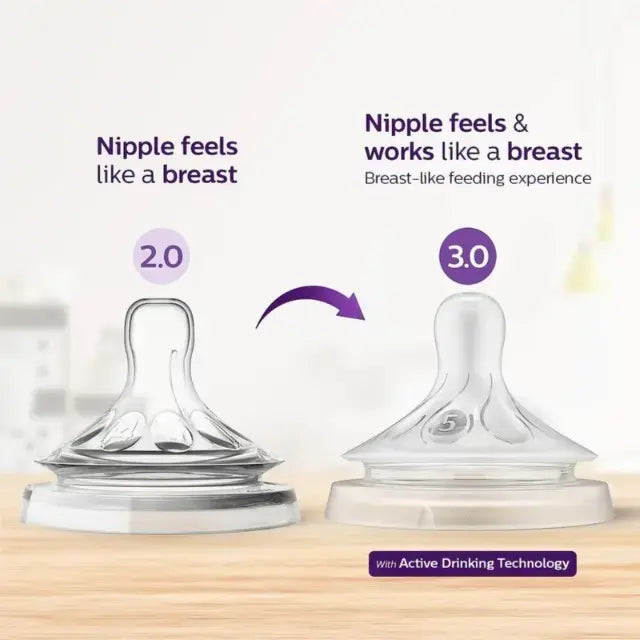 Avent Nipples Natural Response 6months plus 5 Drop Pack of 2