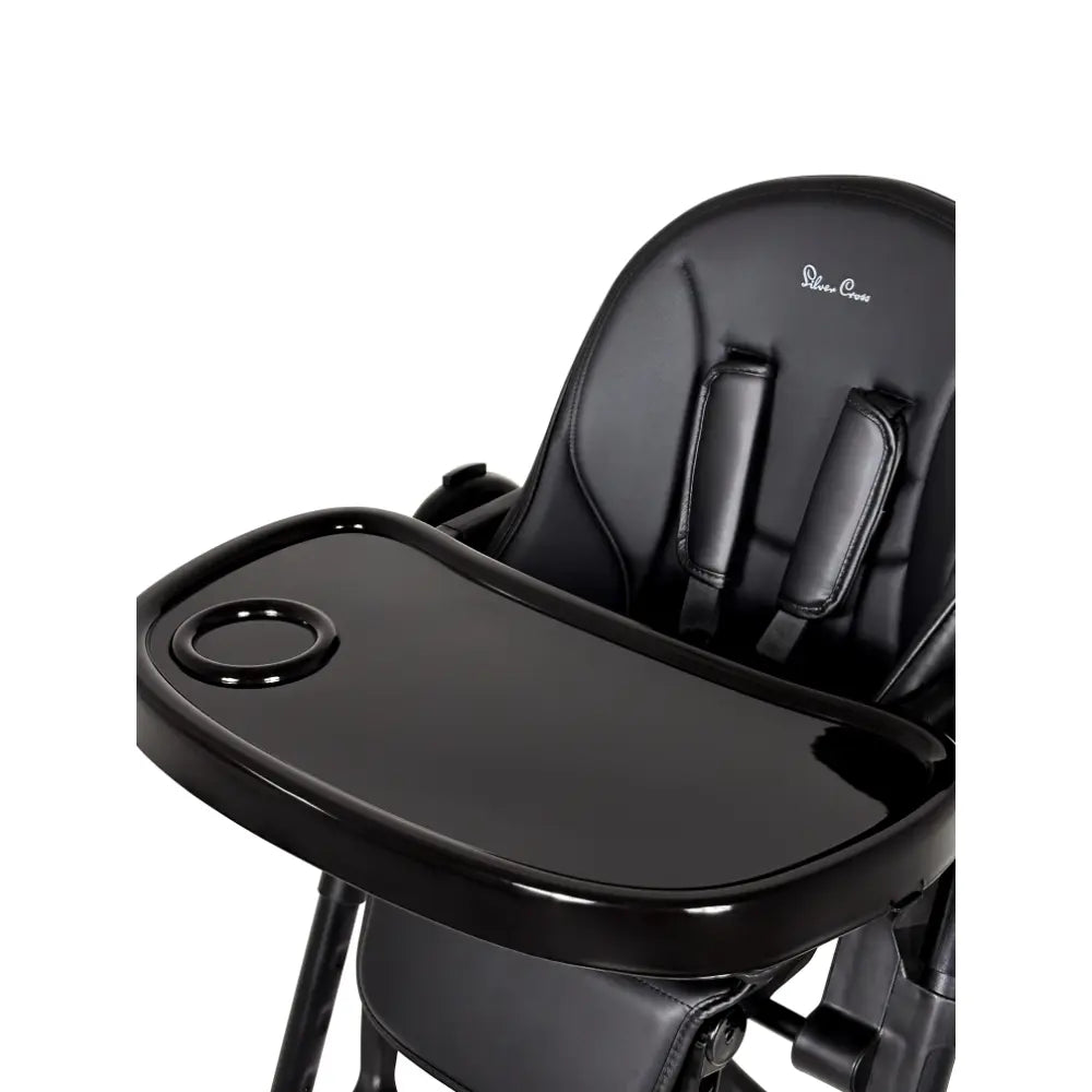 Silver Cross Gourmet High Chair 5 Position Recline Black