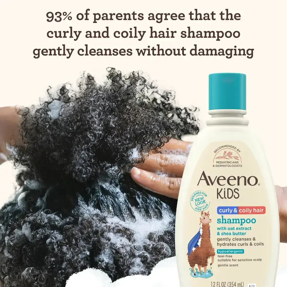 Aveeno Kids Curly & Coily Hair Shampoo 12 FL OZ | 354 ML