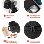Skip Hop Forma backpack With Changing Pad xtra Wide Opening Lightweight Diaper Bag Grey