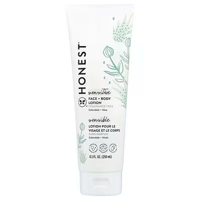 Honest Face + Body Lotion Fragrance Free 8.5 FL OZ. 250 ML