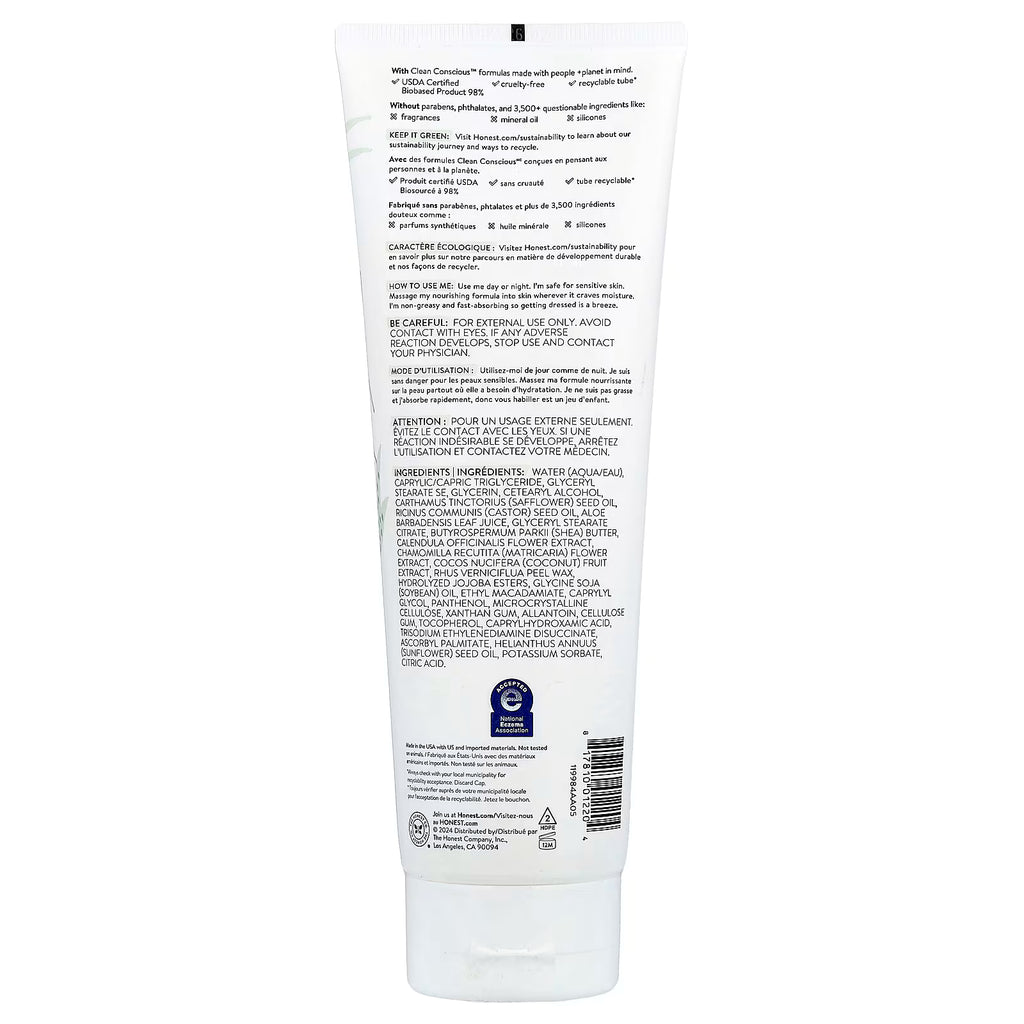 Honest Face + Body Lotion Fragrance Free 8.5 FL OZ. 250 ML