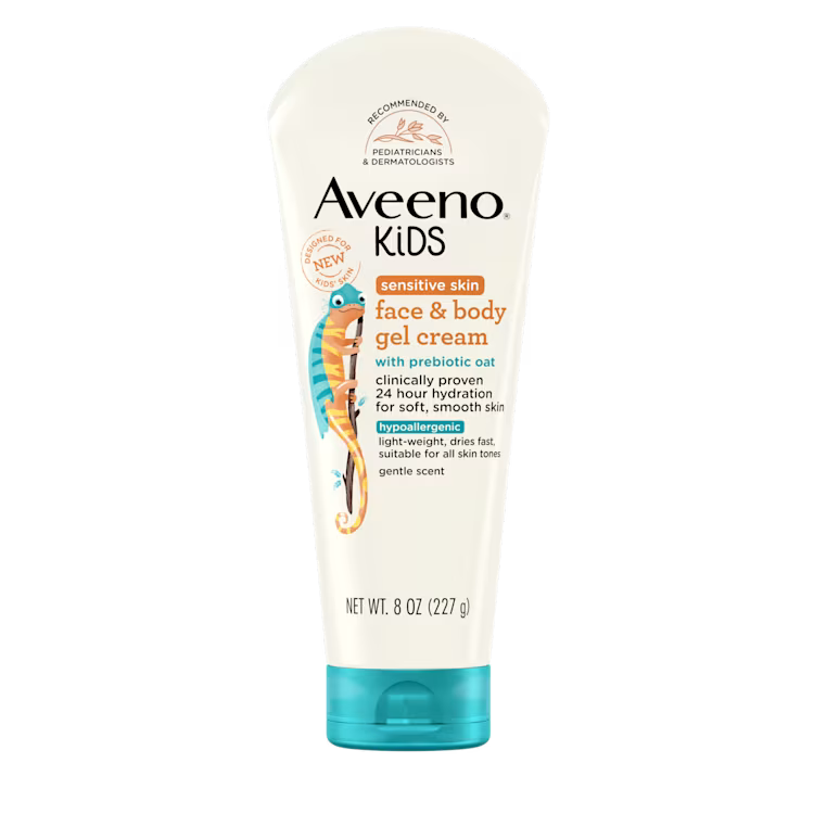 Aveeno Kids Sensitive Skin Face & Body Gel Cream 8 oz | 227g