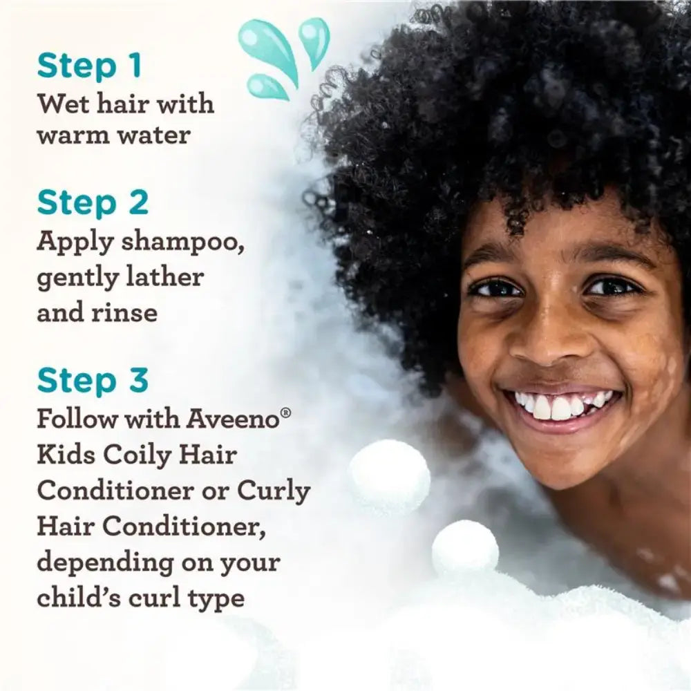 Aveeno Kids Curly & Coily Hair Shampoo 12 FL OZ | 354 ML