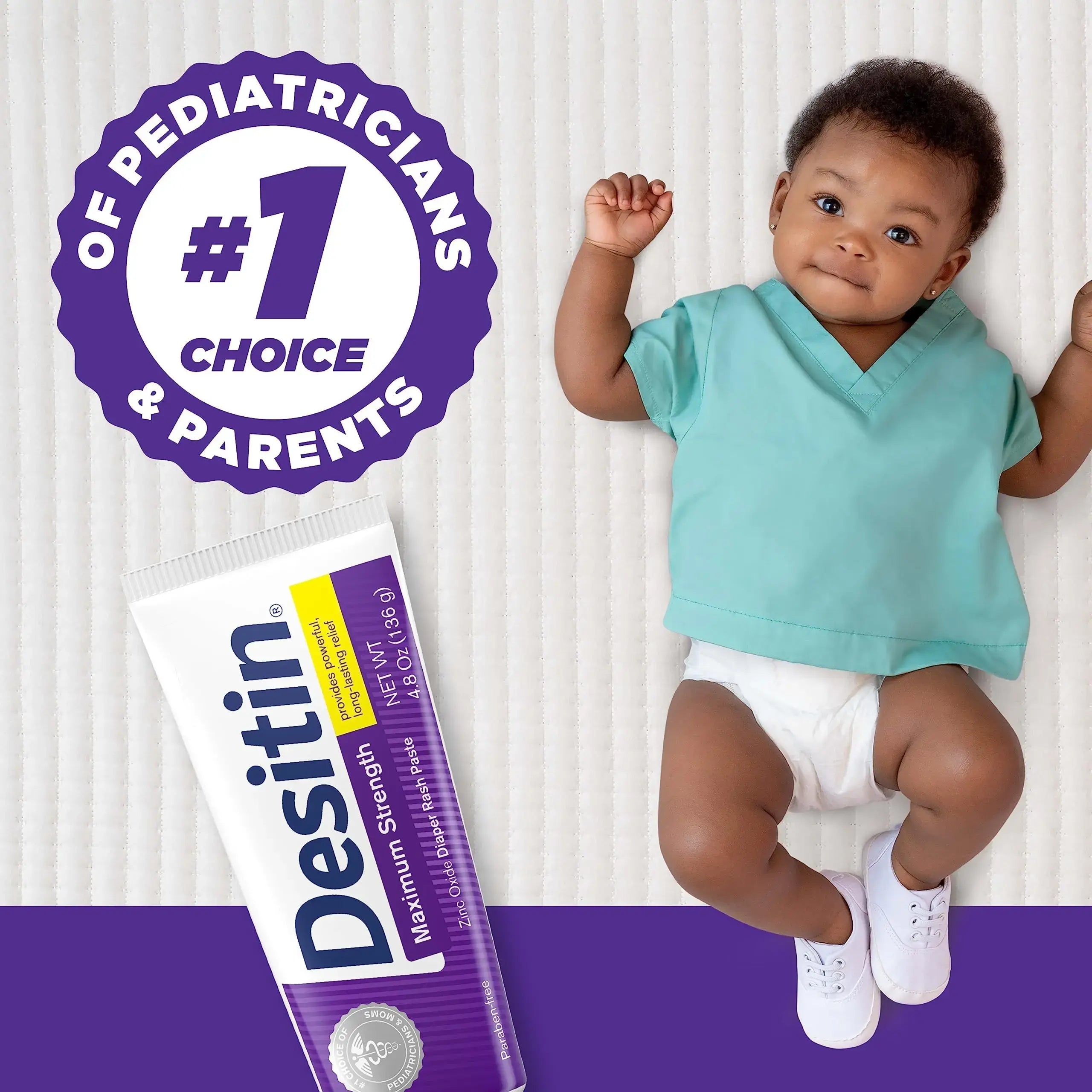 Desitin Baby Diaper Rash Original Paste Maximum Strength 5 Oz 136g Tube