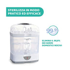 Chicco Baby Feeding Bottle Sterilizer 3 in 1 for 6 Bottles Accessories