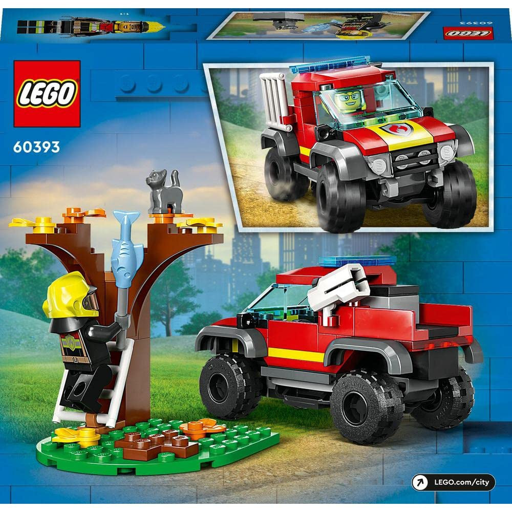 Lego 60393 City 4x4 Fire Engine Rescue Building Kit For 97 pcs Ages 5 plus