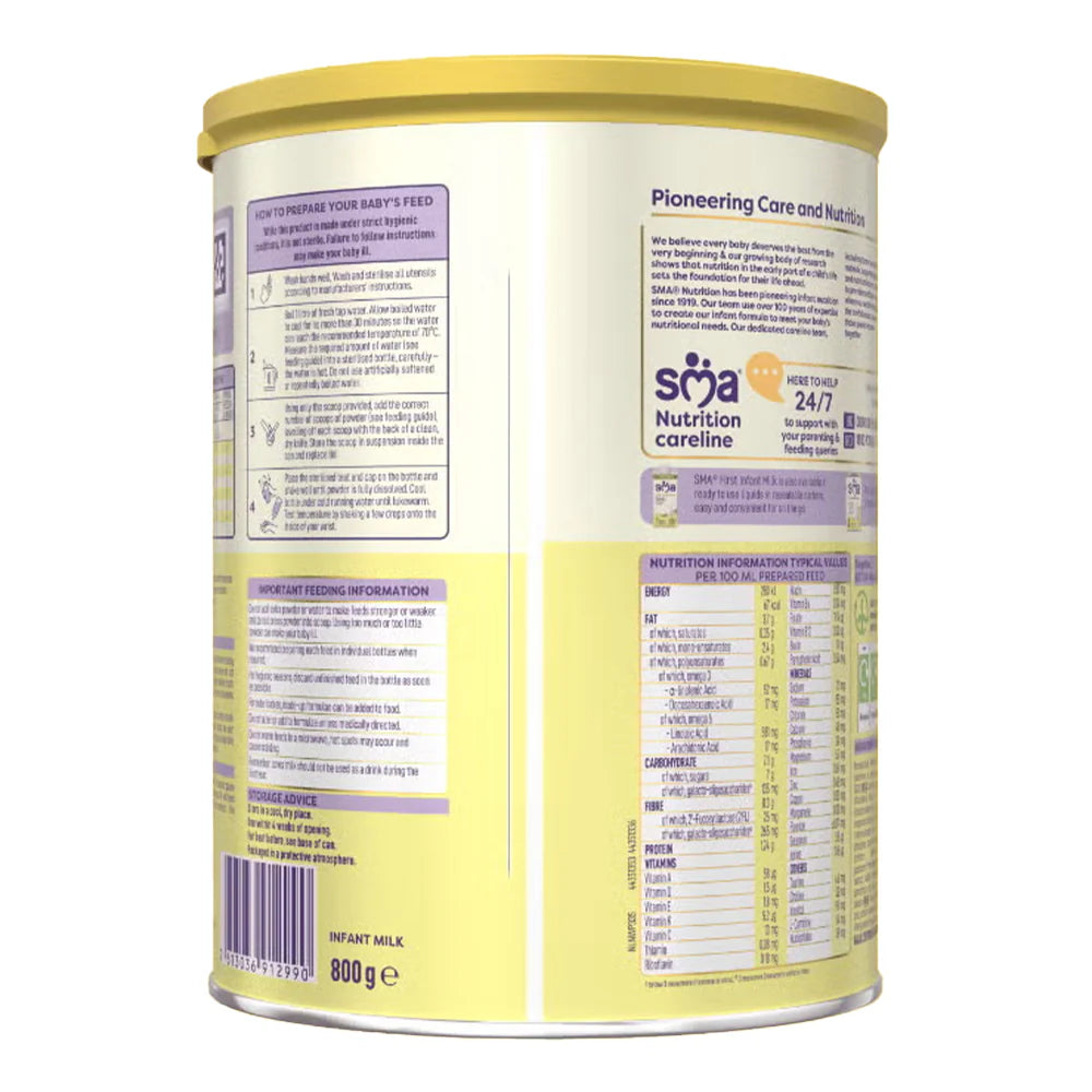 Sma First Infant Milk Powder 800g Stage 1 from Birth to 6 Months