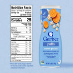 Gerber Grain Grow Puffs Sweet Potato 42g 8 Months and above Snacks for crawling Baby
