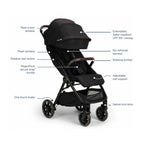 Nuna TRVL Lx Lightweight Luxury Travel Stroller Caviar