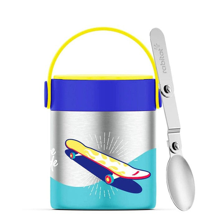 Rabitat Meal mate Lunch Flask With Folding Spoon 418 Ml - Chatter Box