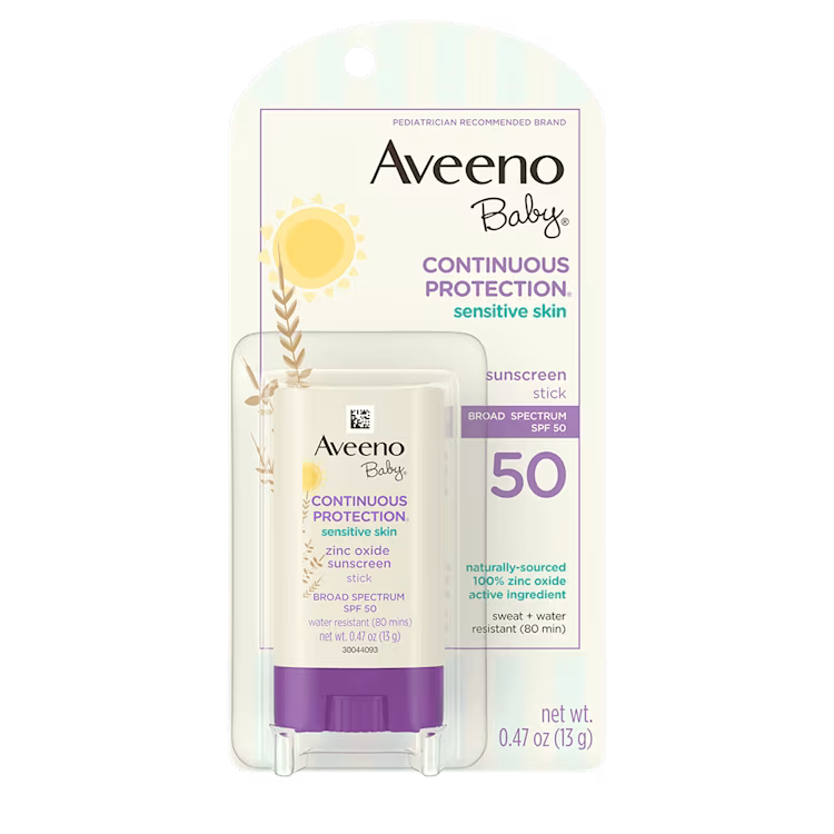Aveeno Baby SPF 50 Sensitive Skin Mineral Face Stick 13g