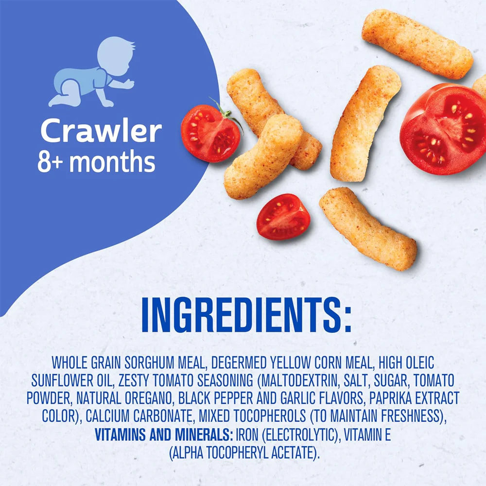 Gerber Lil’ Crunchies® Garden Tomato snacks for baby Crawler 8+ months