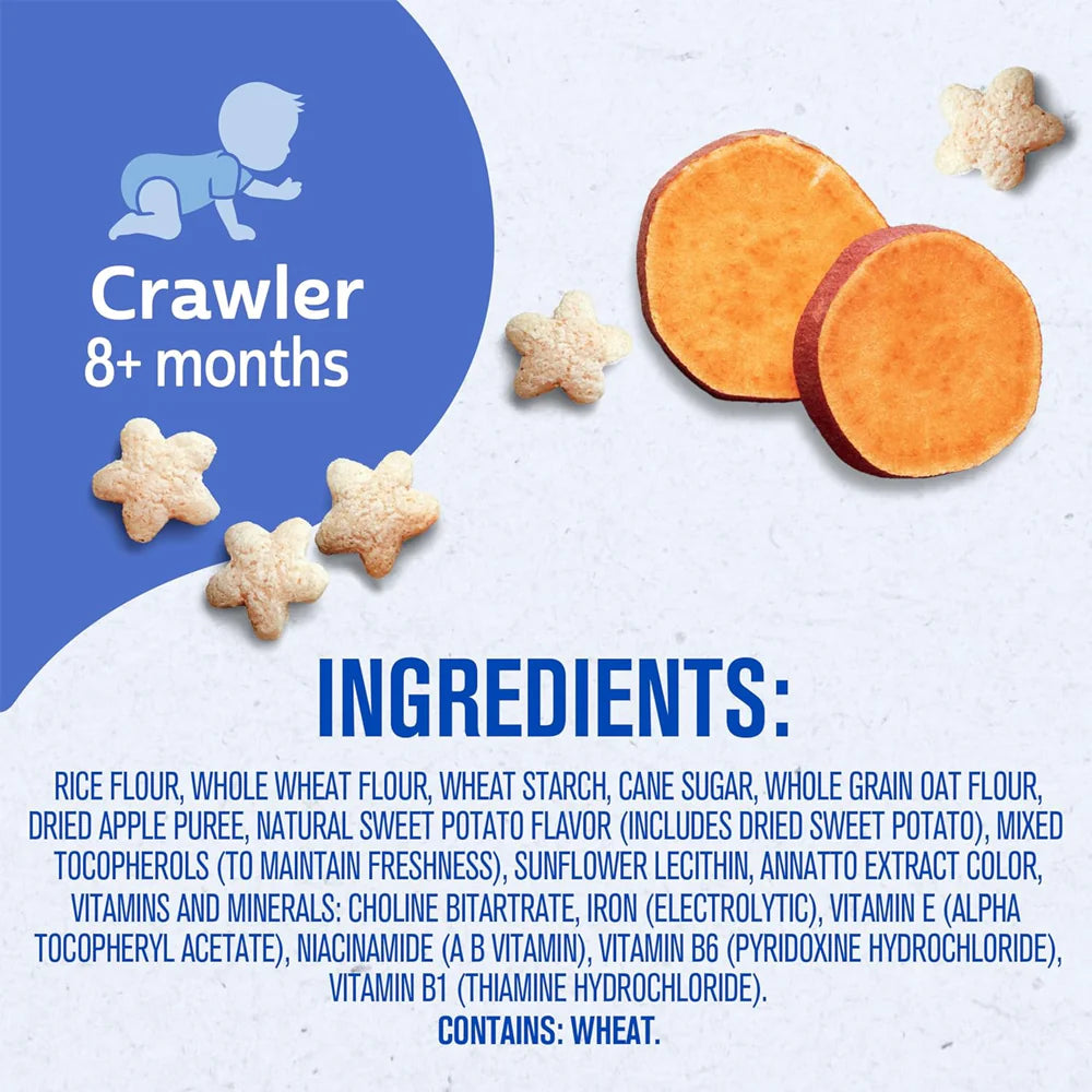 Gerber Grain Grow Puffs Sweet Potato 42g 8 Months and above Snacks for crawling Baby