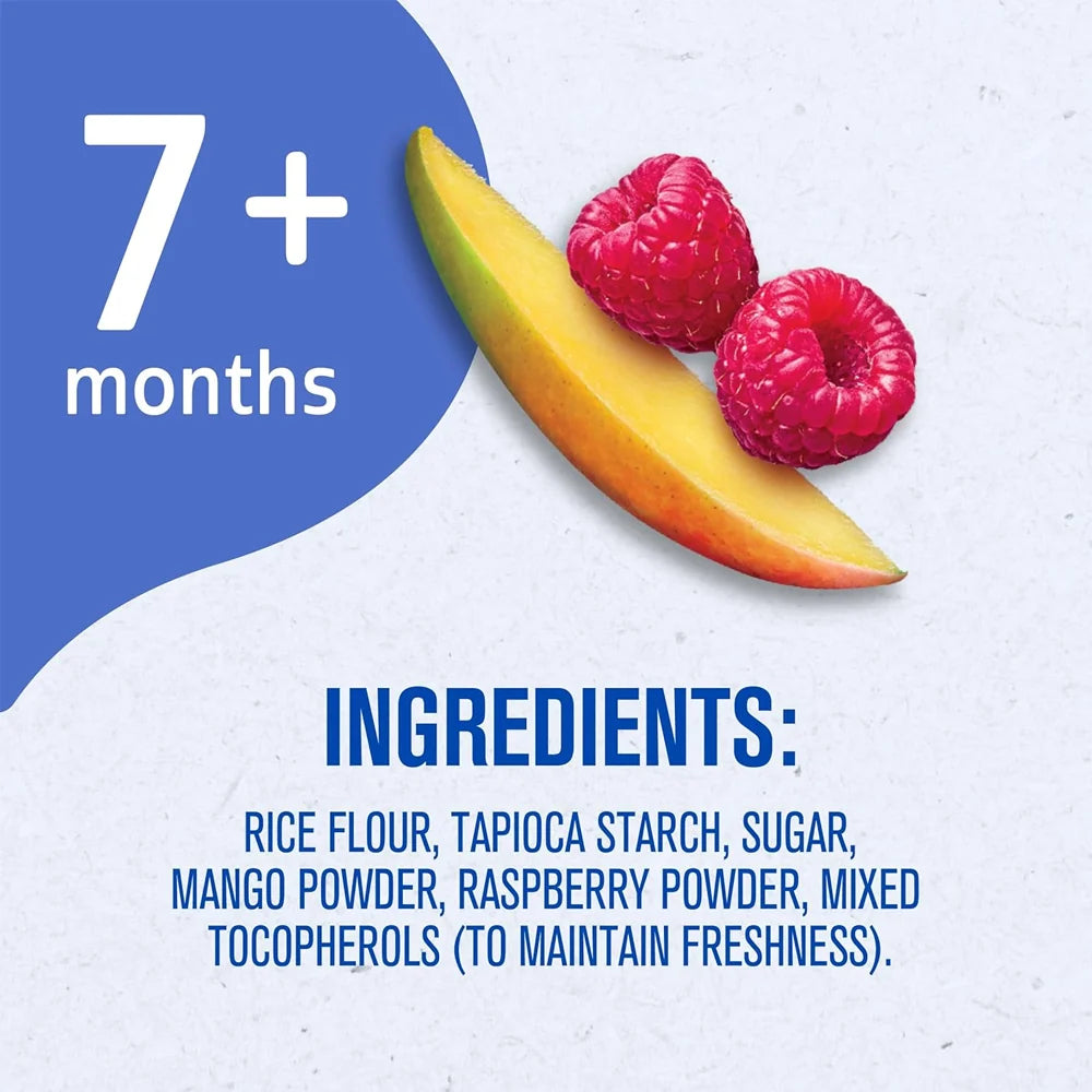 Gerber Mango Raspberry Teething Wafers 7 Plus Months Crawler - 48g