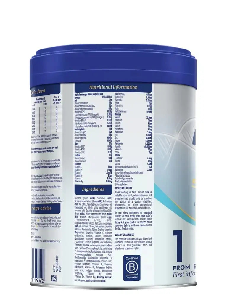 Aptamil Advanced First Infant Milk 800g Stage 1 From Birth to 6 Months