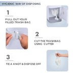 R for Rabbit Hygo Bin Portable Diaper Bin Grey White