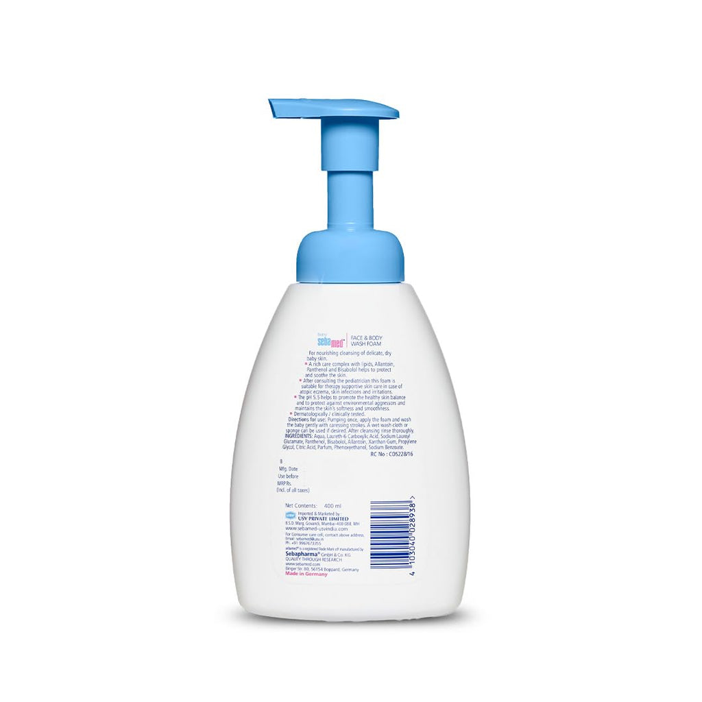 Sebamed Baby Face & Body Wash Foam 400ml