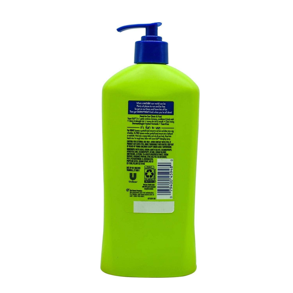 Suave Kids Watermelon Wonder 3-in-1 Shampoo Conditioner Body Wash 532ml