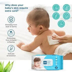 Mee Mee Caring Baby Wet Wipes With Aloe Vera Extracts with Lid 72 pcs Sheets Pack of 1