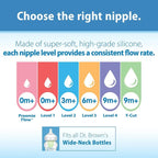 Dr Browns Options plus Wide Neck Baby Bottle Nipple Level4 9 Plus Months Pack of 2