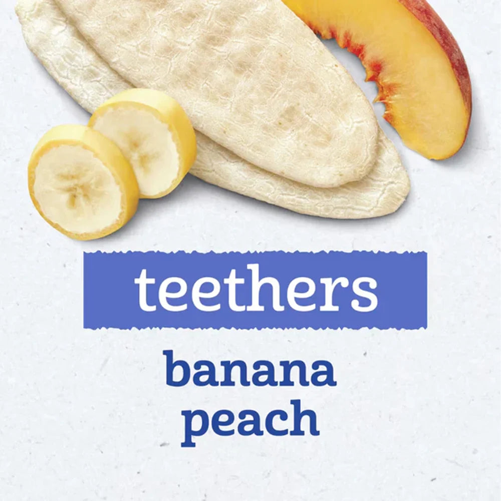 Gerber Banana Peach Teething Wafers 7 Plus Months Crawler - 48g