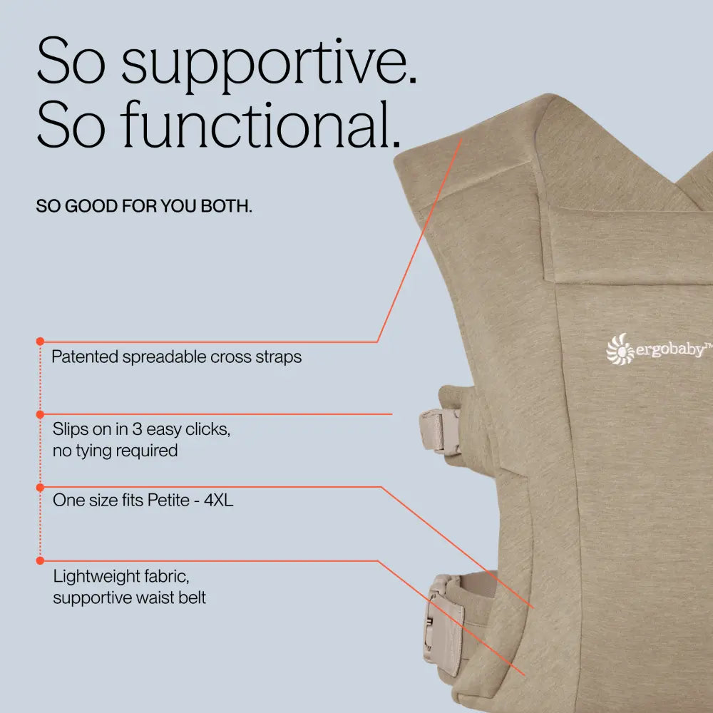 Ergobaby Embrace Newborn Baby Carrier Soft Comfortable Fit