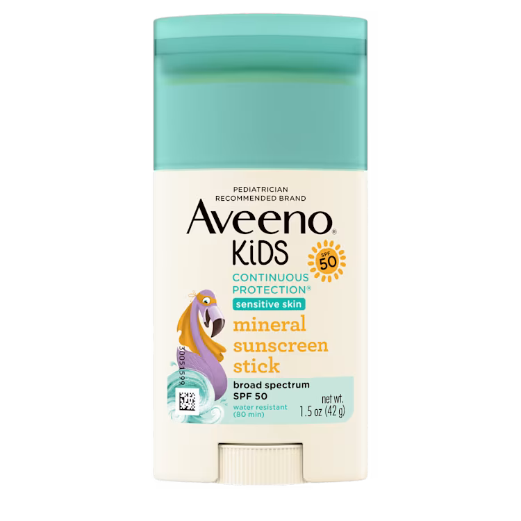 Aveeno Kids Continuous Protection Mineral Sunscreen Stick SPF 50 (1.5 oz / 42g)