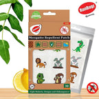 Runbugz Mosquito Repellent Printed Cute Animals Patches For Baby's (30 Patches)
