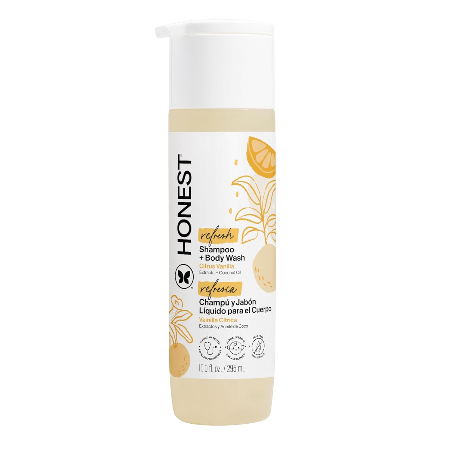 Honest Shampoo + Body Wash Citrus Vanilla 10 FL OZ. 295 ML