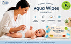 Aqua Wipes Original 99.6% Water Baby Wipes 64 Count
