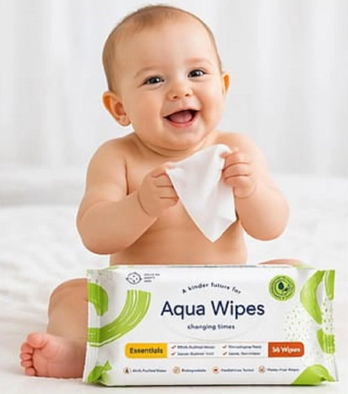 Aqua Wipes Essentials  99.6% Purified Water Baby Wipes 56 Count